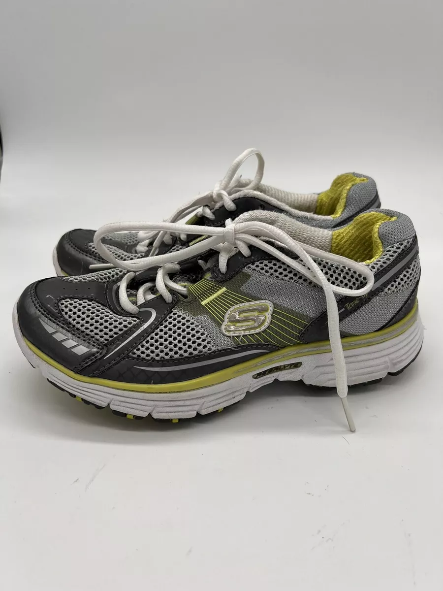 Skechers Tone ups Womens Walking Training Athletic Sneakers Gray Size 9