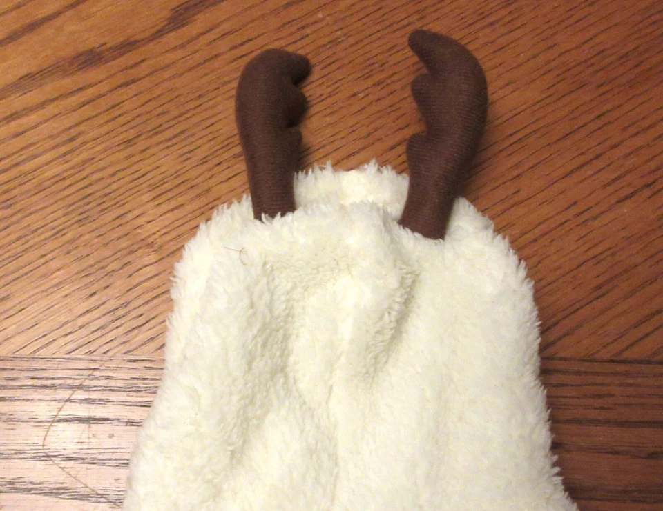 LuvGear REINDEER DOG PAJAMAS ~ 尺寸小号 ~ 全新带标签 ~ SHERPA 连帽连身裤 ~ 圣诞节 — 第 2/4 张图片