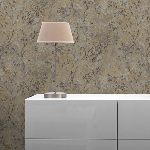 Papel pintado Vellón 0.53 x 10.05 m Gris Marrón - Imagen 3 de 5