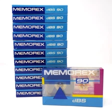 12 Memorex dBS 90 Cassette Tapes Lot | Type 1 Normal Bias 120 |  Sealed, READ!