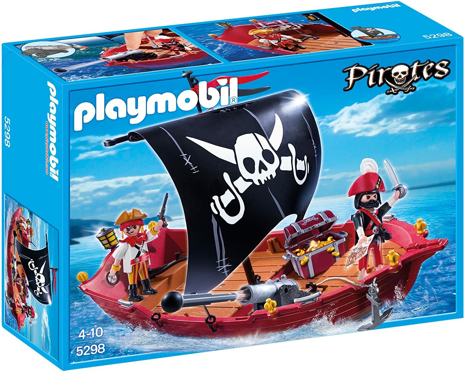 Playmobil Pirate Set 5678 Red Serpent Ship/6679 Treasure Island