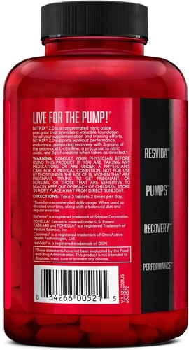 BSN Nitrix Concentrated Nitric Oxide Booster Huge Pumps Vascularity 90 or 180ct - Picture 3 of 16