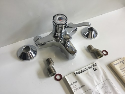Wannenarmatur Grohe Euromix Alt Chrom, Wannenbatterie, Rarität, 33421000 - Bild 4 von 10