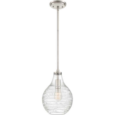 Quoizel Genie One Light Mini Pendant in Brushed Nickel - QPP4019BN