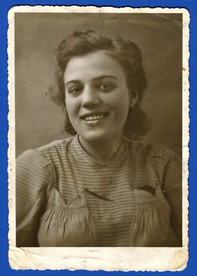 Beautiful Pretty Young Girl, Woman Nice Dress, Smile Soviet Era, Vintage Photo