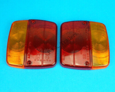 2 x AJBA FP11 Ersatzglas für 4-fach Anhänger Heckleuchte Leuchte Daxara & Erde