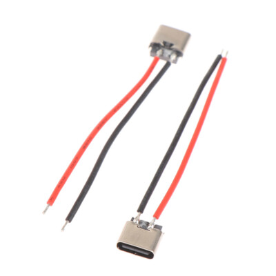 Type C 2pin Solder Female Base Wire Socket For Phone Charging Port DIY Jack Plug