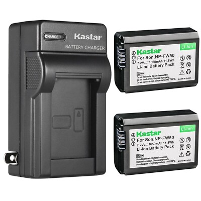 Wall Charger & 2 battery for Sony NEX-3 NEX-3N NEX-5 NEX-5N NEX-5R NEX-5T NEX-6