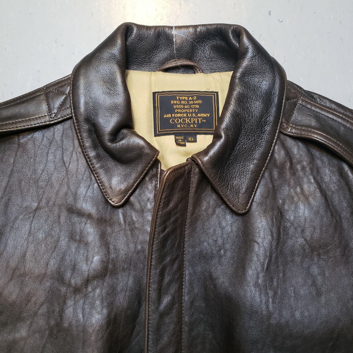 ジャケット・アウター 90s A-2 leather flight jacket military 90s AVIREX type a-2 flight jacket pinup girl Size US-S