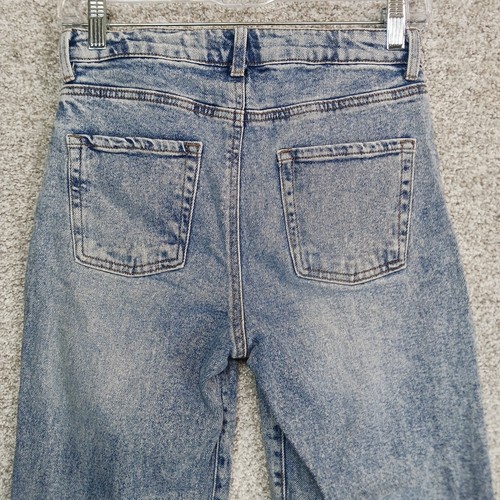 Art Class Jeans Girls 14 Blue Denim Girlfriend Adjustable Waist Distressed Pants - Picture 4 of 13