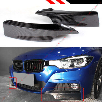 Carbon Fiber Fake Racing Front Splitters for BMW 3 Series F30 m sport 2013-2017
