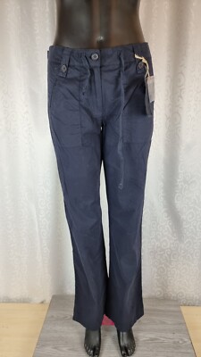 Damen Hose Größe 38 Neu Marke Vanilia Blau 100% Baumwolle 