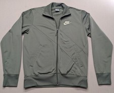 Vintage Nike Spell Out Swoosh Full Zip Track Jacket Gray Tag Men's Size M