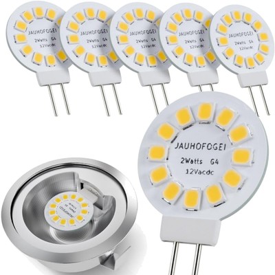G4 LED 12V, 2W, Neutralweiß, Ersatz für 20W Halogen, Spotlampen, Einbauspot, 6er