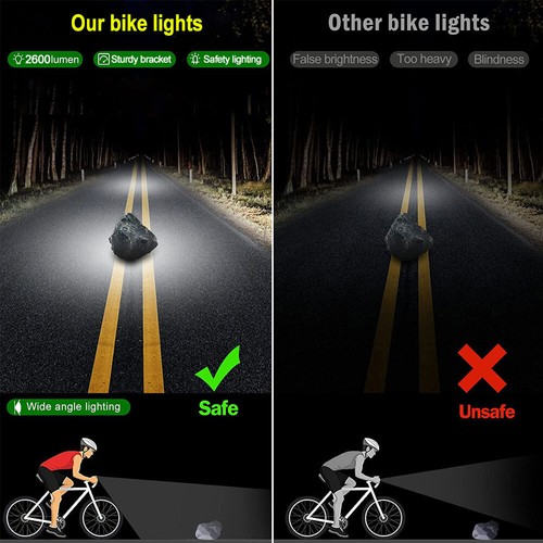 40000LM 5x LED MTB Mountain Bicycle Bike Front Lights Headlight Battery - Picture 13 of 25