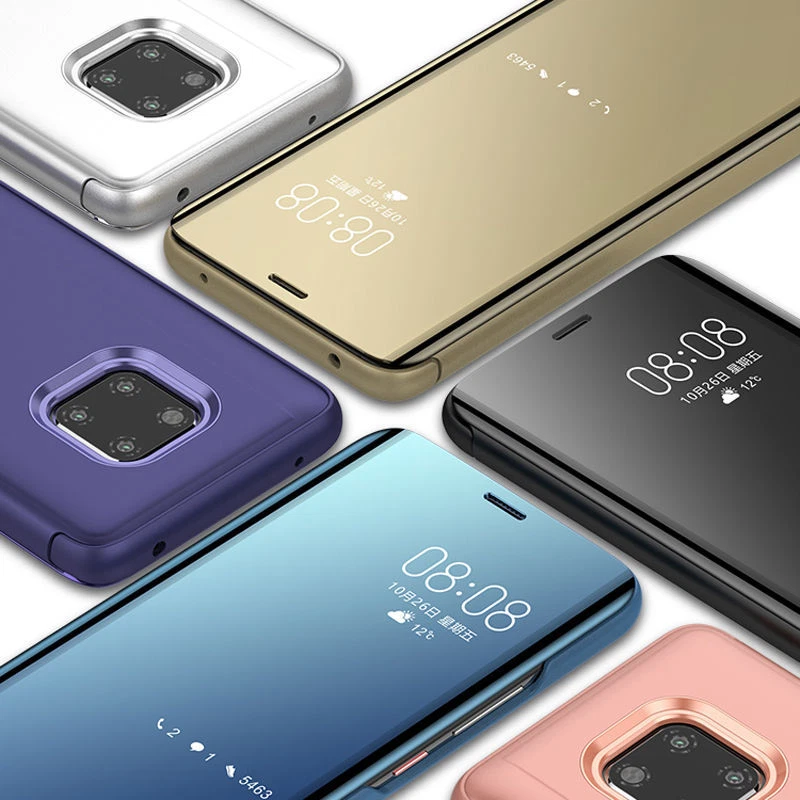 HOT For Huawei Mate 20 P40 Pro P30 Lite Smart Mirror Flip Slim Back Case Cover - Image 2 of 4