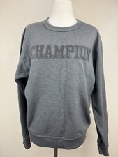 Champion Women's Gray Sweatshirt W/ Black Logo Signature on Front size M