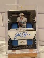 2023 Panini Black Capstones Justin Herbert  Auto/Quad Patch /15 Chargers