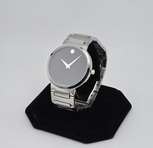 Movado Temo Black Dial Stainless Steel Men's Watch - 0607292 - Picture 2 of 12