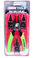 OEMTOOLS 25012 4 in 1 Combination Snap Ring Pliers Set, Industrial Grade