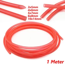 Clear Red Food Grade Silicone Tube Soft High Temp Hose Pipe Platinum Cured 1M