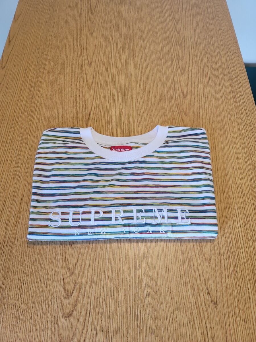 Supreme New York NY Shirt Static Striped Top Stripe T Shirt Supreme New York NY Shirt Static Striped Top Stripe T Shirt