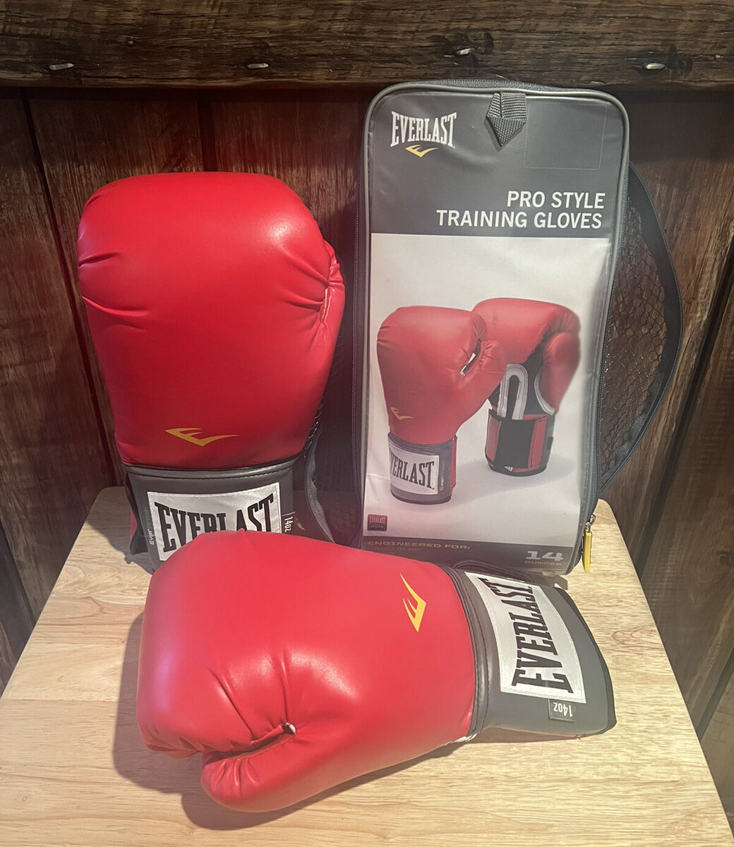 Everlast Pro Style Training Boxing Gloves 14 oz Red & White Everlast Pro Style Training Boxing Gloves 14 oz Red & White