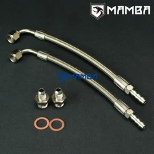 Universal DIY Turbo Water Line Kit 70cm 90Deg-3/8" Barb Fit Nissan RB20DET T3