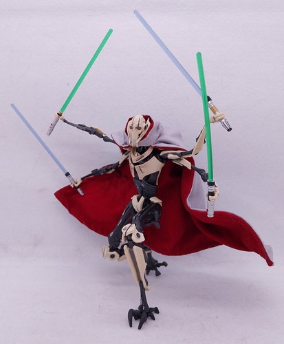 Star Wars Black Series General Grievous Dedicated Gray & Red Cape with Pocket - Picture 3 of 9