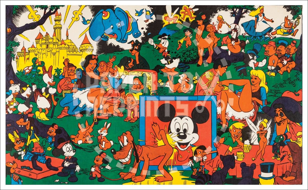DISNEYLAND MEMORIAL ORGY BLACKLIGHT POSTER REPRINT - BLUE DISNEYLAND MEMORIAL ORGY BLACKLIGHT POSTER REPRINT - BLUE