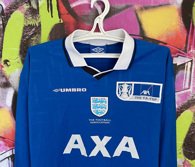 England F.A. CUP Shirt AXA Vintage 90s Football Soccer England F.A. CUP Shirt AXA Vintage 90s Football Soccer