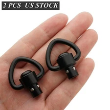 2 PCS Quick Detach D-Loop Set 1" Heavy Duty QD Sling Swivels with Push Button