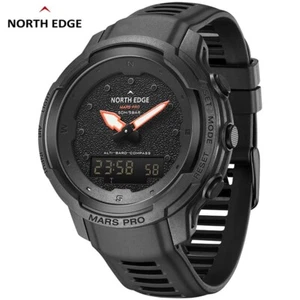 NORTH EDGE Mars Pro Men's Watch Carbon Fiber Case Outdoor Sport Watch Waterproof