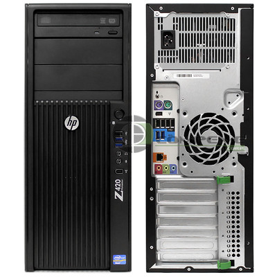 HP Z420 Workstation Intel E5-1620 3.6GHz 8GB 1TB Quad 4 Display