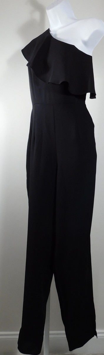YUMI KIM Women's Black Ruffle One Shoulder Jumpsuit Sz M ($215) | eBay