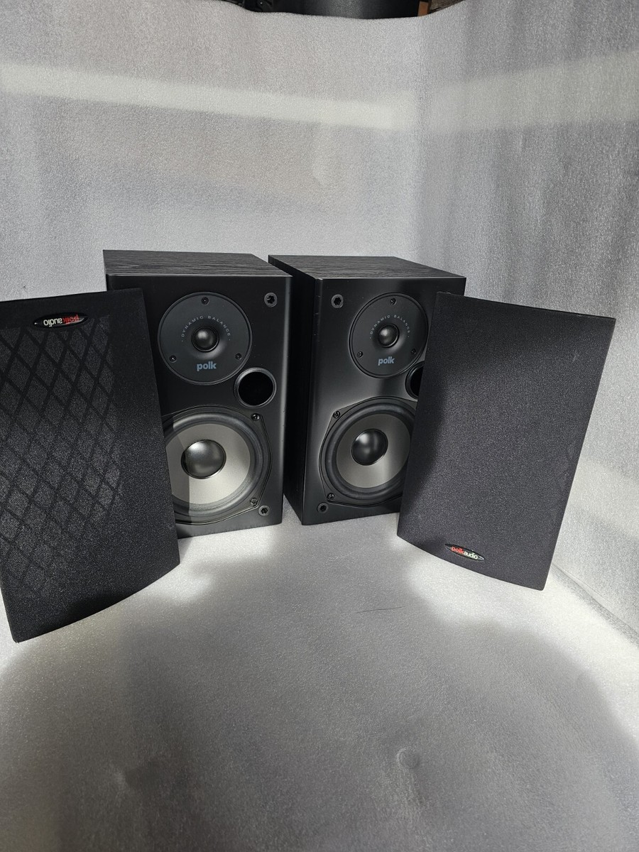 Polk Audio T15 Home Theater Bookshelf Speakers - Black, Pair MINT
