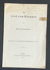 MAX  FRIEDLAENDER  :  LIED  VOM  KANAPEE   VE...