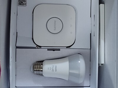 Philips Hue Light Starter Kit Bridge & 4 65w 800 Lumen White Spectrum Bulbs