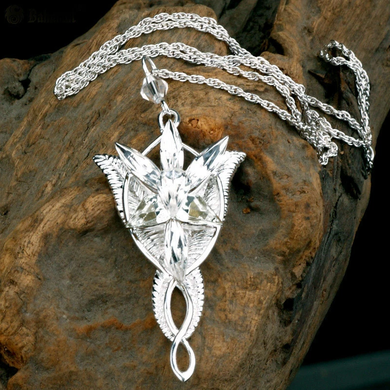 Lord of The Rings Evenstar Pendant of Arwen Necklace 925 Sterling Silver Jewelry