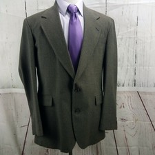 City Casuals By Haggar 40R 2 Button Multicolor Houndstooth Blazer Sport Coat
