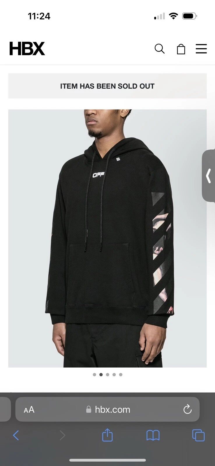 OFF WHITE Felpa con cappuccio OFF WHITE edizione Caravaggio Arrow esaurita!!