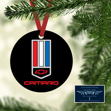 CHEVROLET CAMARO LOGO CUSTOM ROUND METAL ORNAMENT GIFT TAG 3.5" CHEVY