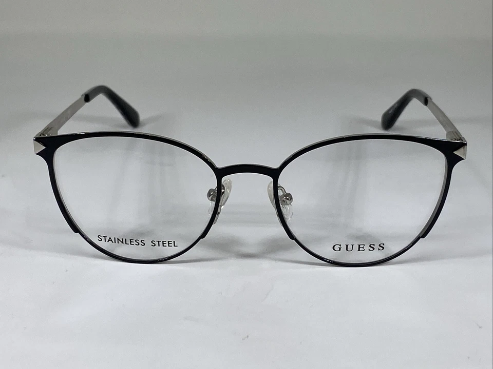 GUESS GU2665 001 NOS Black/Silver Women’s Eyeglasses Frame 51-17-135 - Image 2 of 4