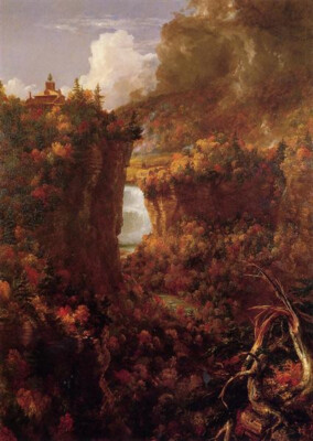 stunning  oil  painting  handpainted on canvas-Portage Falls on the Genesee