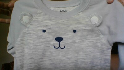 CUTE & COZY WARM BEAR! Carter's 18 Month Old Snap Bottom Fleece 1-Pc Winter NICE