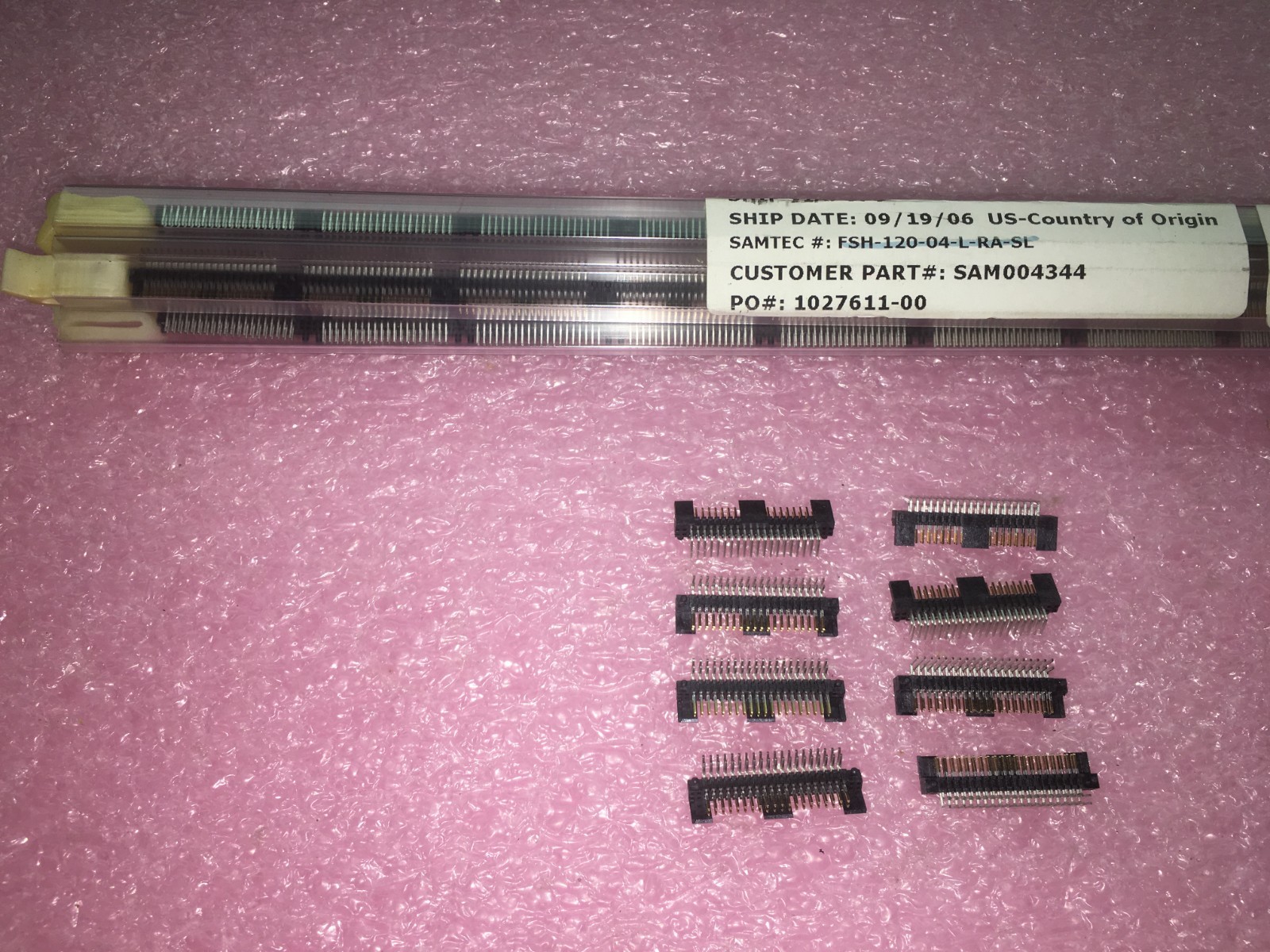 (5 PIECE LOT) FSH-120-04-L-RA-SL, SAMTEC, .050 SHROUDED TERMINAL ASSEMBLY RoHS