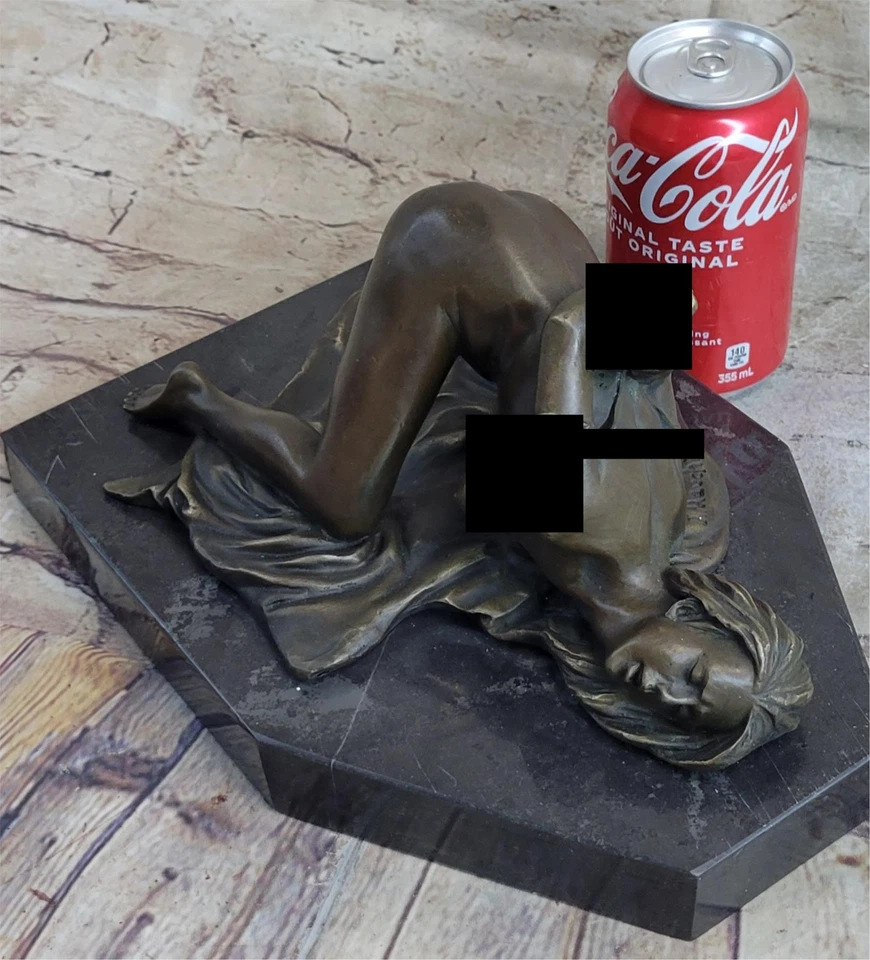 Escultura de bronce desnuda Mavchi Wicked original firmada estatua de mármol figura obra de arte Foto 3 de 4
