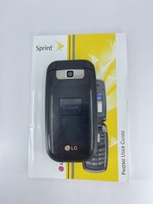 LG Lx160 1LG441G flip phone tracfone black silver working phone user guide only