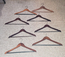 LOT OF 8 COAT SUIT GARMENT VESTMENT WOODEN HANGERS 2