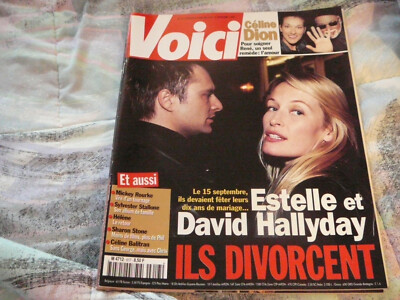 VOICI SEPT 6-12 1999 DAVID HALLYDAY CELINE DION SYLVESTER STALLONE SHARON STONE